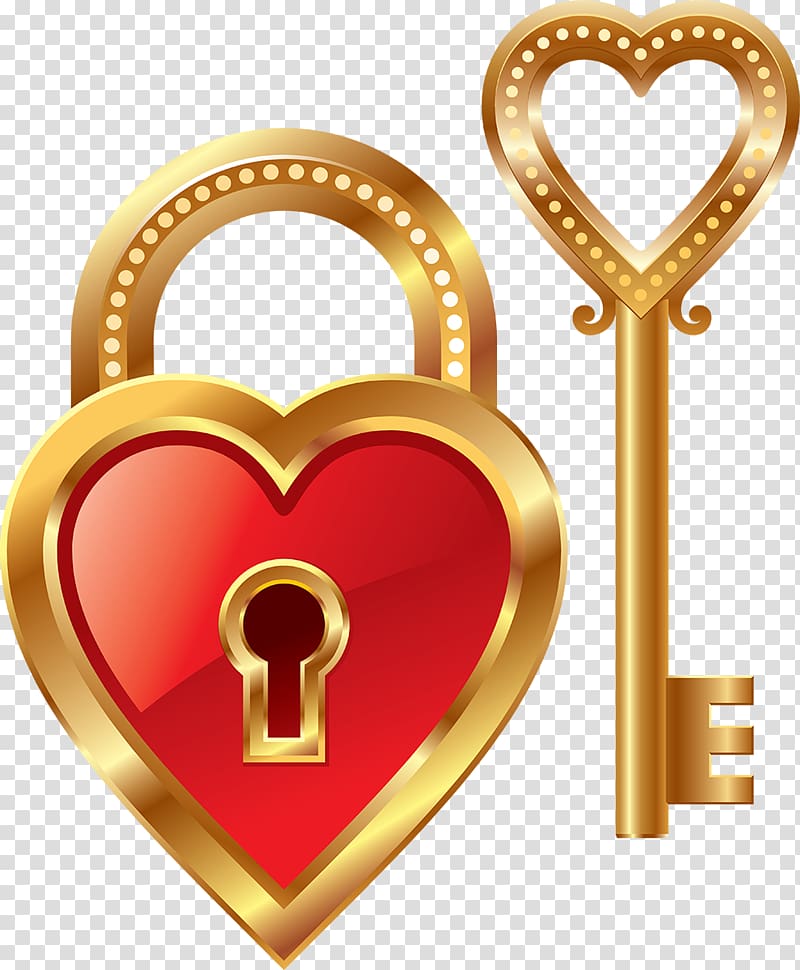 Key Lock Heart , key transparent background PNG clipart