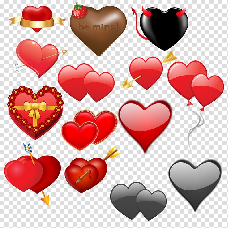 Love Heart Valentine\'s Day Organ Arrow, U transparent background PNG clipart