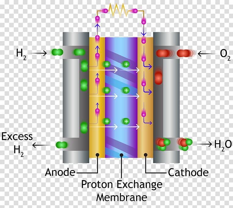 Proton-exchange membrane fuel cell Fuel Cells Polymer, automotive battery transparent background PNG clipart