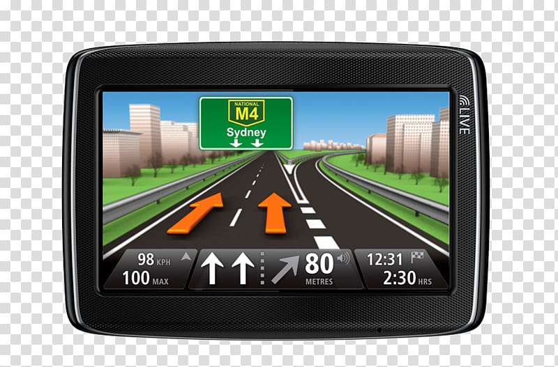 GPS Navigation Systems Car TomTom Automotive navigation system, car transparent background PNG clipart