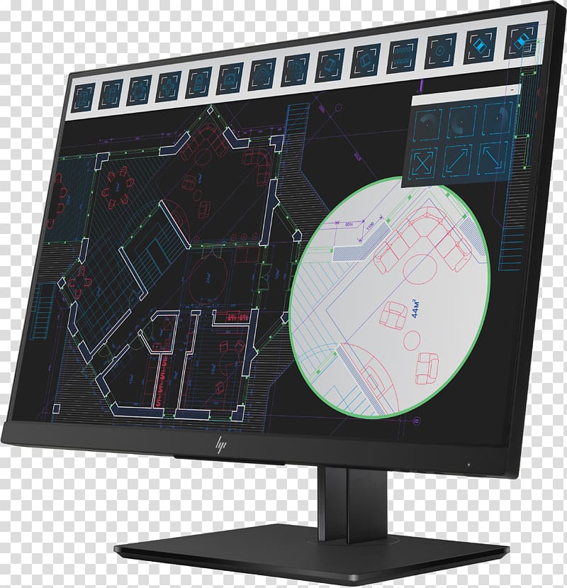 Hewlett-Packard HP Z24i G2 Computer Monitors IPS panel HP Z Display Z-i, hewlett-packard transparent background PNG clipart