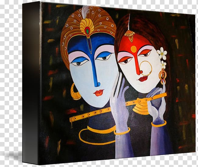 Radha Krishna Painting , Lord Krishna transparent background PNG clipart