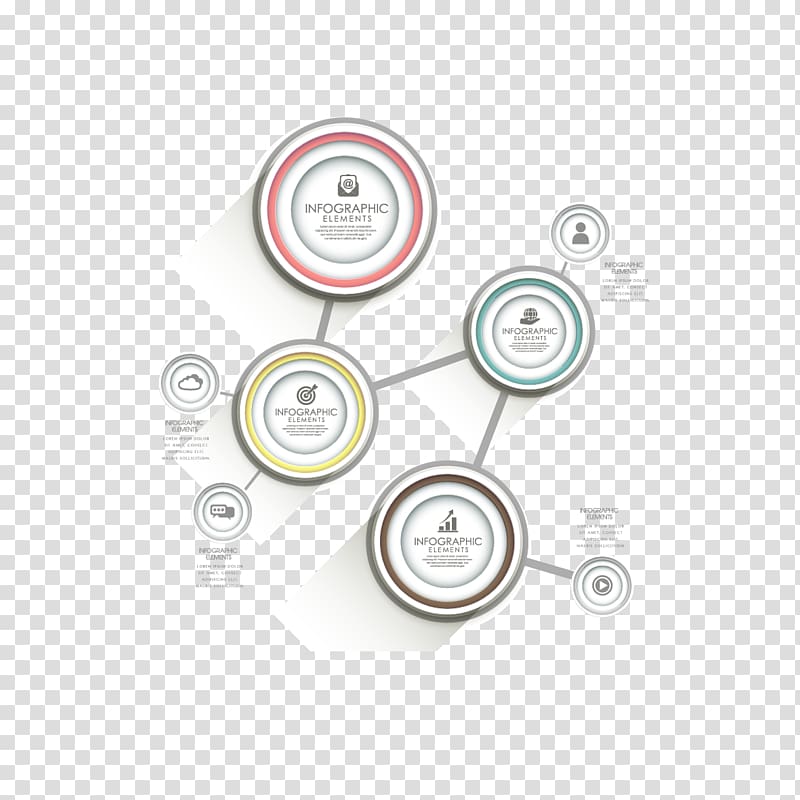 Circle Infographic Chart, color ring ppt infographic transparent background PNG clipart