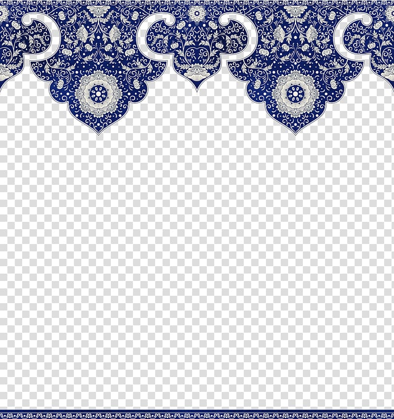 Flower Blue, Chinese Floral Border, blue and gray floral pattern illustration transparent background PNG clipart