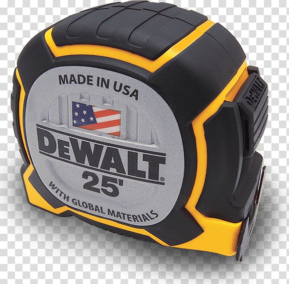 Hand tool Lithium-ion battery DeWalt Electric battery, measuring tape transparent background PNG clipart