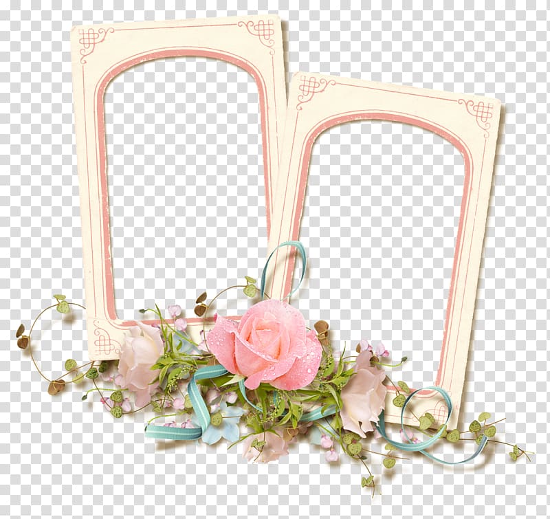 Frames Garden roses Flower Pink, love frame transparent background PNG clipart