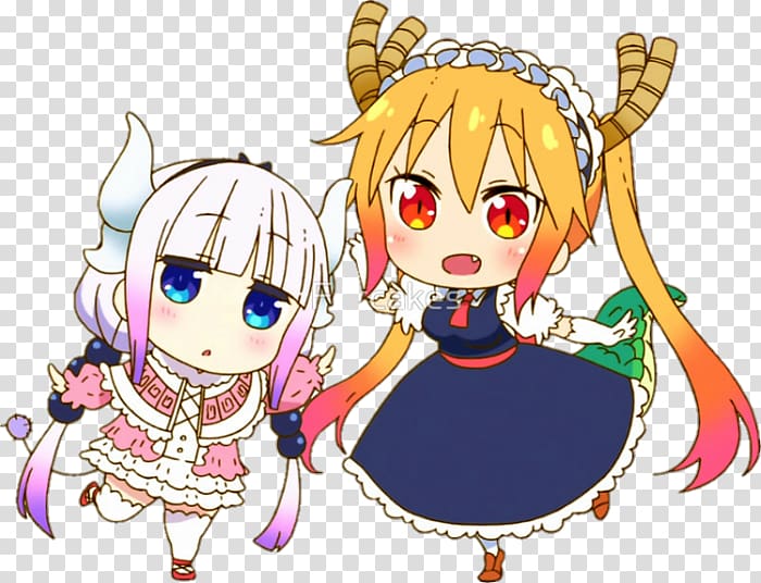 Miss Kobayashi\'s Dragon Maid Chibi Anime, Chibi transparent background PNG clipart