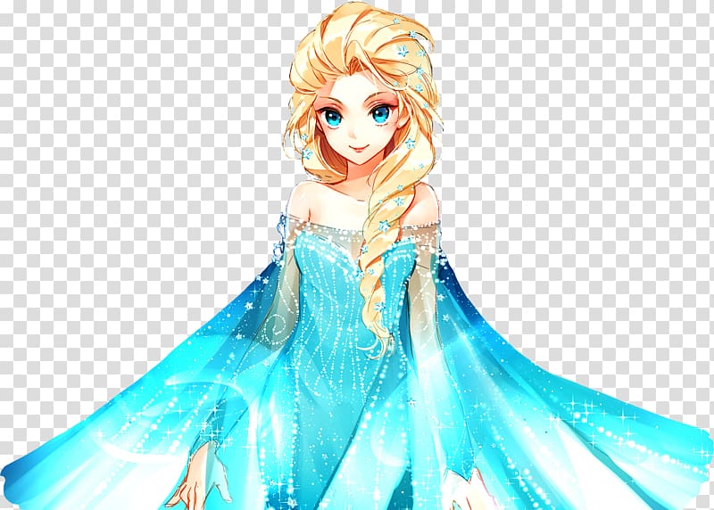 Elsa Anna Anime Fan art Disney Princess, Frozen transparent background PNG clipart