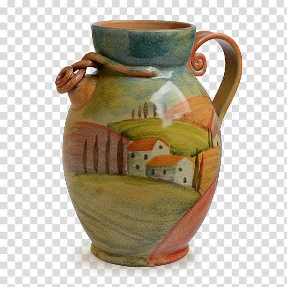 Tuscany Jug Pottery Ceramic Pitcher, vase transparent background PNG clipart