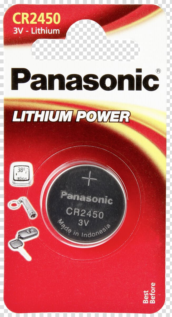 Button cell 1 Panasonic CR 1220 Lithium Power Hardware/Electronic Electric battery Lithium battery, panasonic laptop power cord transparent background PNG clipart