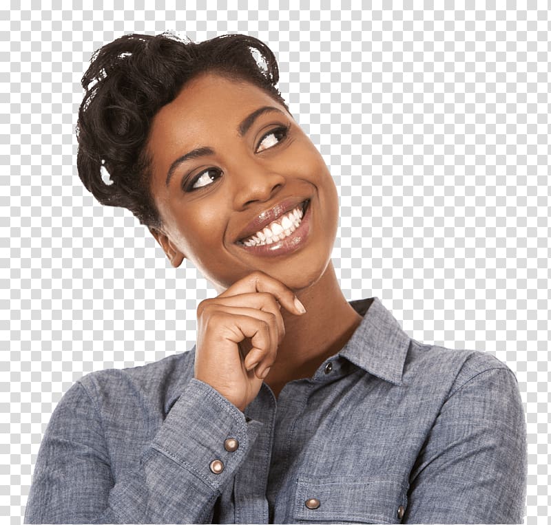 woman wearing gray button-down long-sleeved shirt, African American Smile Woman Africans, happy women transparent background PNG clipart