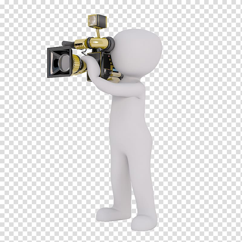 Camera Operator Cartoon , Carrying a camera white villain transparent background PNG clipart