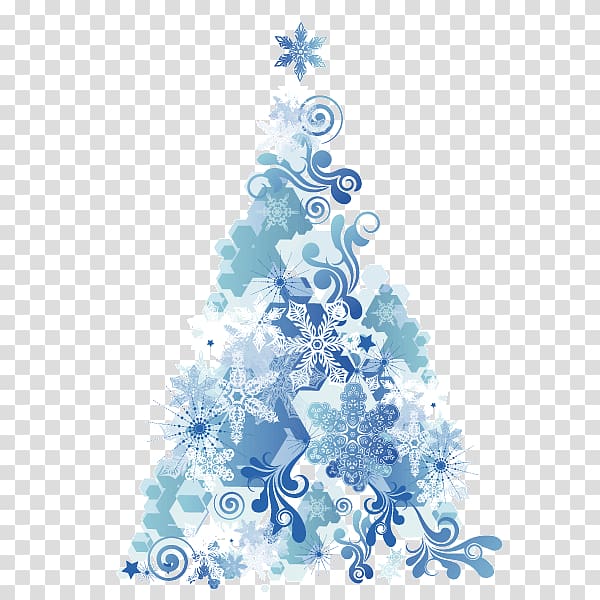 Christmas tree,light blue,Decorative pattern,Holiday elements transparent background PNG clipart