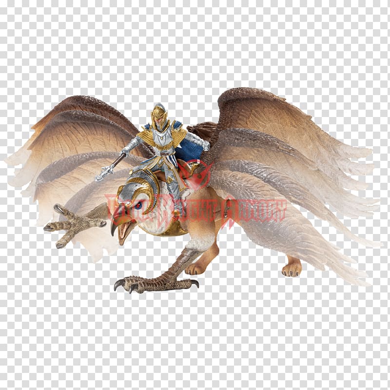 Amazon.com Schleich Griffin Rider Toy Schleich Young Dragon Rider Schleich 70101, Dragon Knight on horseback with morning star, griffin creature transparent background PNG clipart