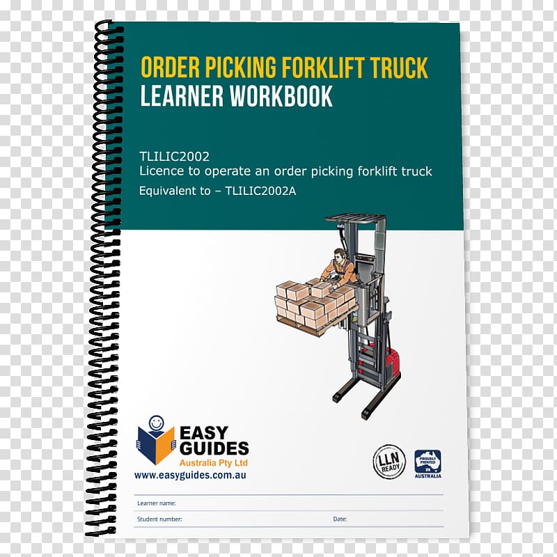Order picking Forklift Training Paper Logbook, Order Picking transparent background PNG clipart