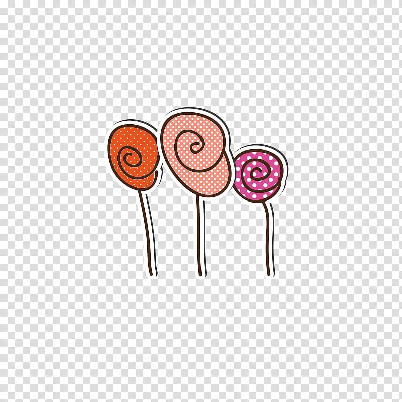 Cartoon , Three cute cartoon lollipop transparent background PNG clipart