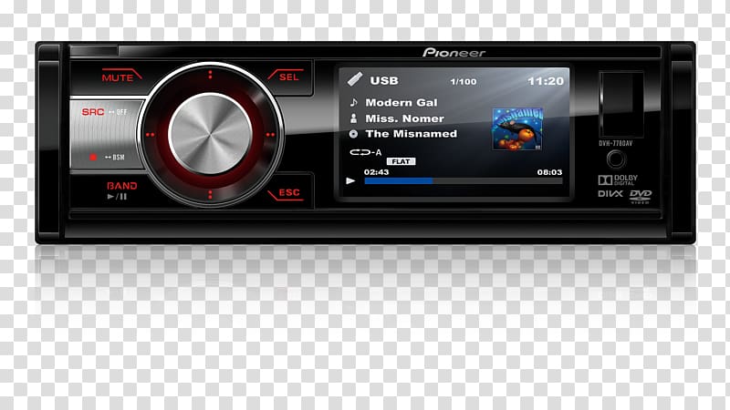 Vehicle audio DVD player Pioneer Corporation Car, dvd player transparent background PNG clipart