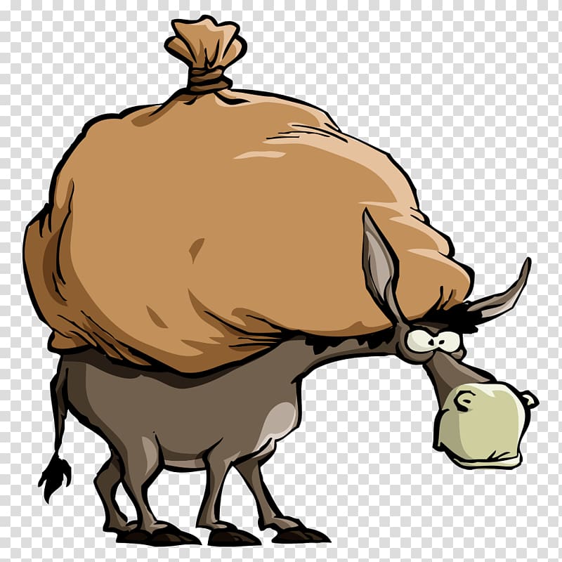 Mule Cartoon Donkey, cow transparent background PNG clipart