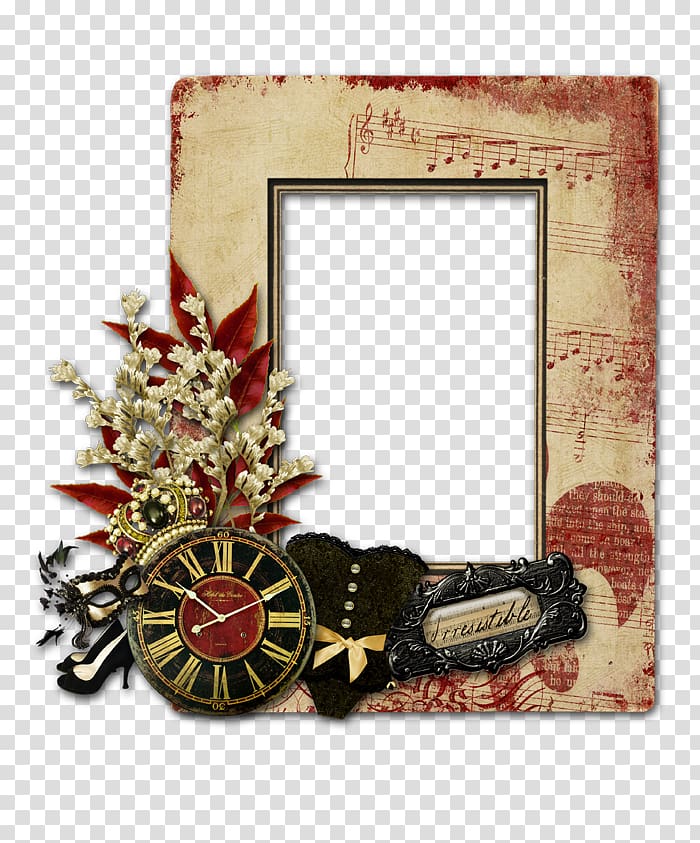 frame Illustration, Watch decorative borders transparent background PNG clipart