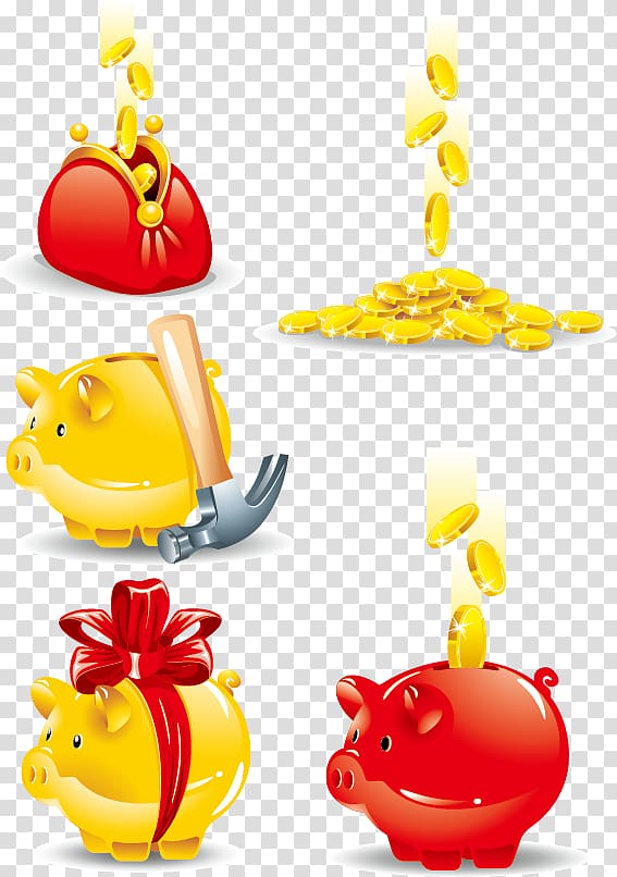 Piggy bank Coin Money , Piggy bank creatives transparent background PNG clipart