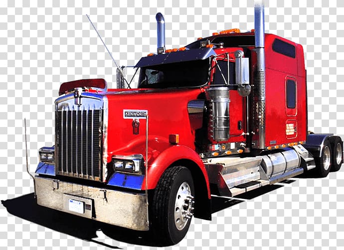 red freight truck, American Truck Kenworth Red transparent background PNG clipart