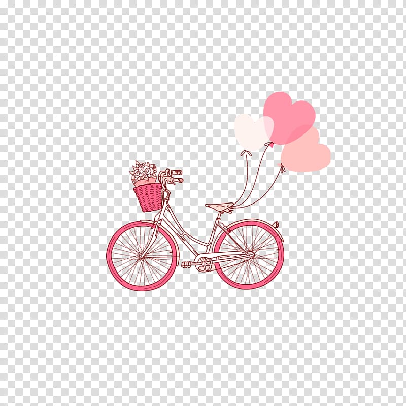 Bicycle Pink, Pink bike transparent background PNG clipart