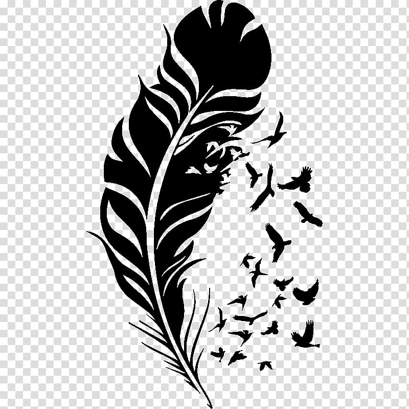 Feather Sticker Adhesive Bird Vinyl group, feather transparent background PNG clipart