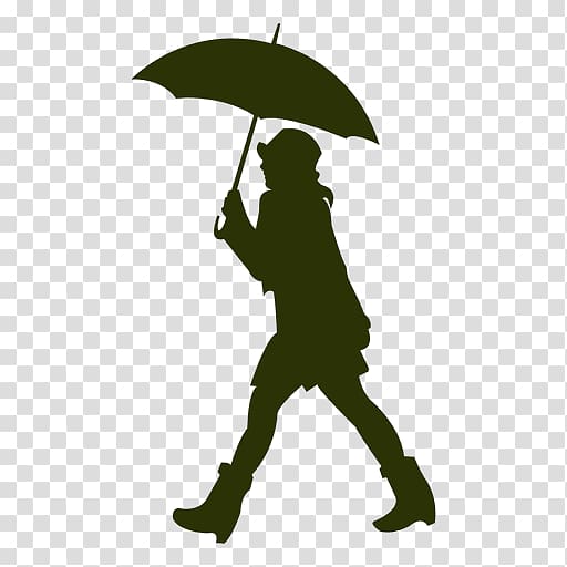 Silhouette Umbrella, umbrella girl transparent background PNG clipart