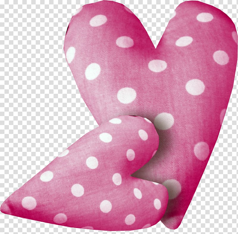 Pillow , Pink pattern peach heart pillow transparent background PNG clipart