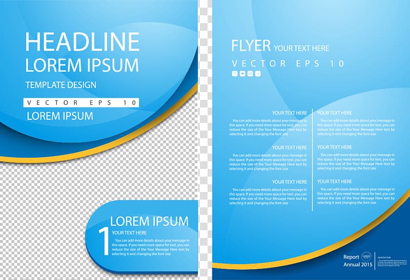 Headline Lorem Ipsum book screenshot, Flyer Brochure, Business Flyer blue curve transparent background PNG clipart