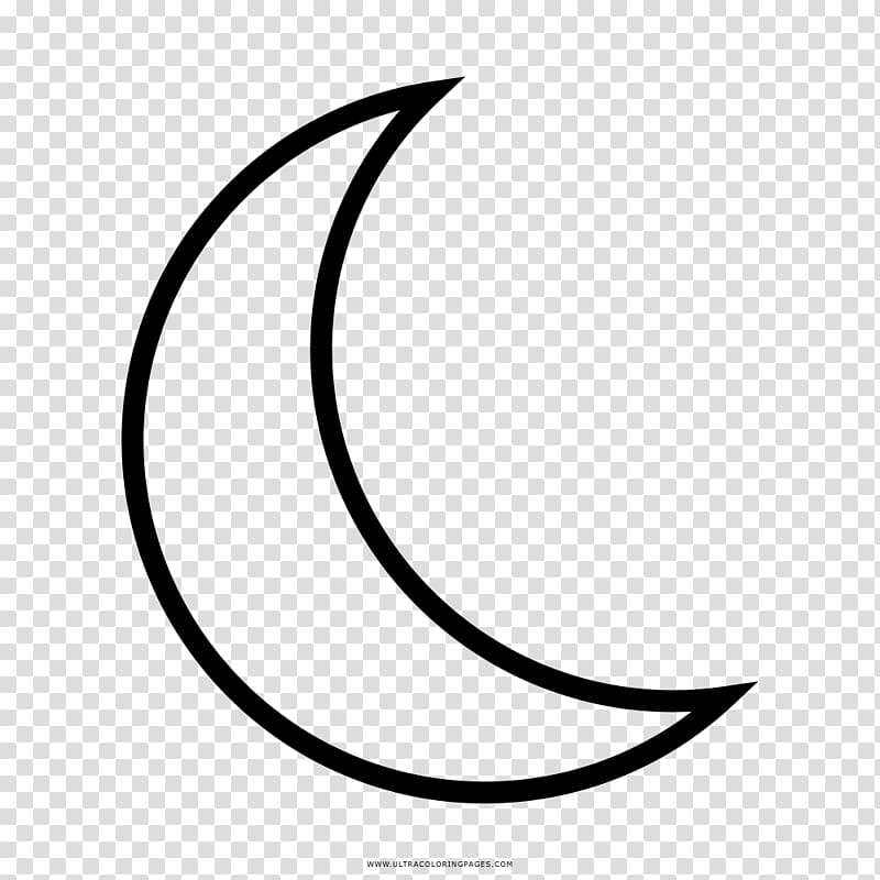 Lua em quarto crescente Drawing Coloring book, moon transparent background PNG clipart