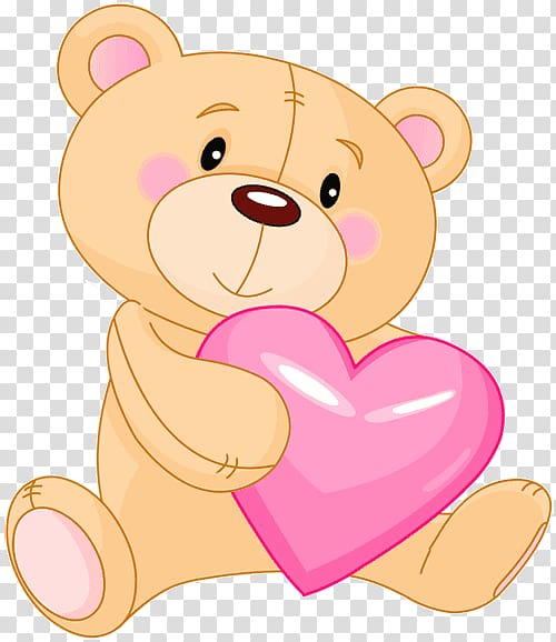 Teddy bear Heart , angelica baby transparent background PNG clipart