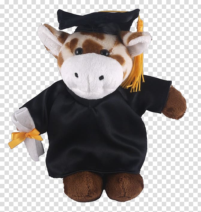 Stuffed Animals & Cuddly Toys Graduation ceremony Square academic cap Academic dress Giraffe, giraffe transparent background PNG clipart