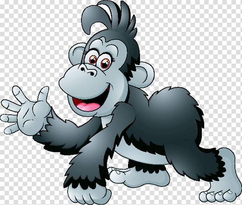 Western gorilla Cartoon , Gorilla transparent background PNG clipart