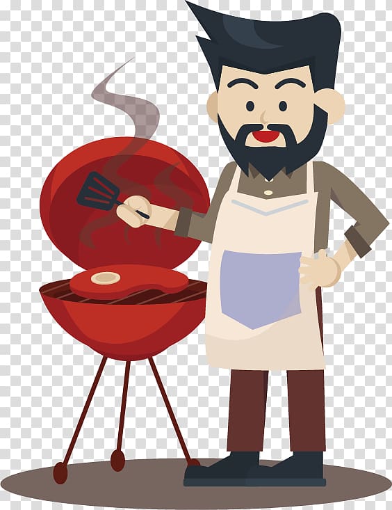 Barbecue Asado, outdoor grill man transparent background PNG clipart