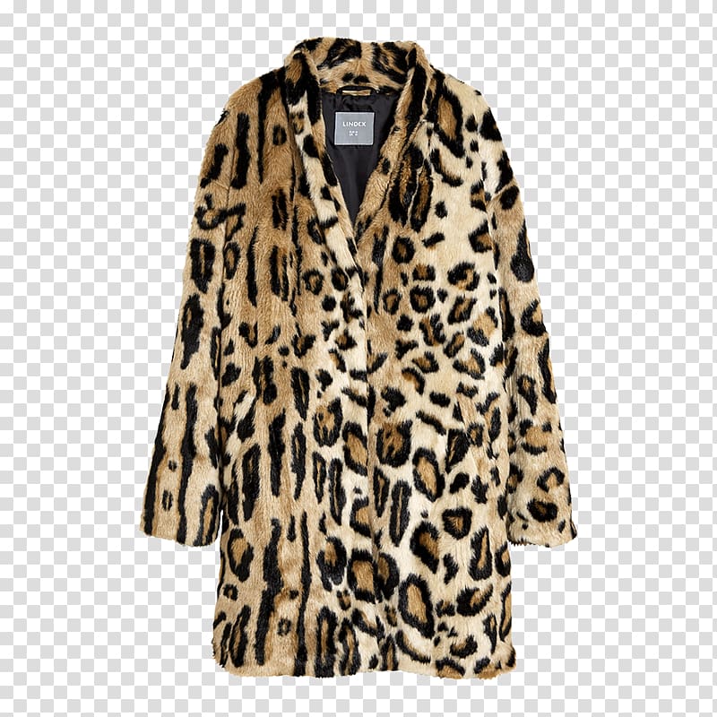 Fake fur Jacket Coat Fashion Animal print, leopard print transparent background PNG clipart