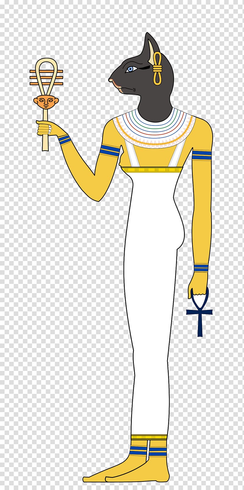 Ancient Egyptian religion Cat Bastet, Anubis transparent background PNG clipart