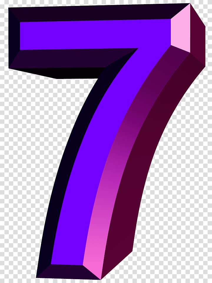 No. 7 Numerical digit Number Digital Arabic numerals, others transparent background PNG clipart