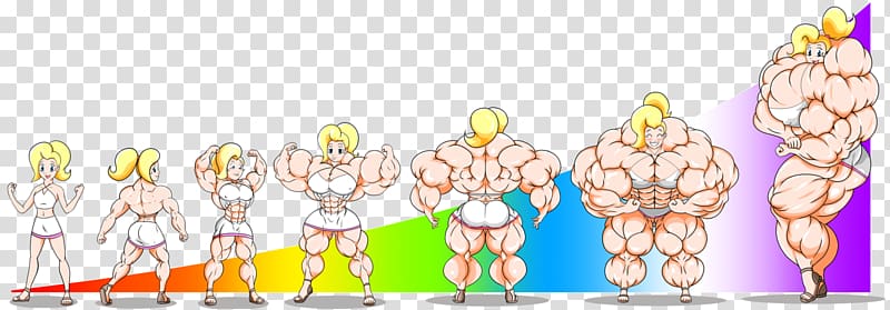 Muscle hypertrophy Homo sapiens, muscle growth girl transparent background PNG clipart