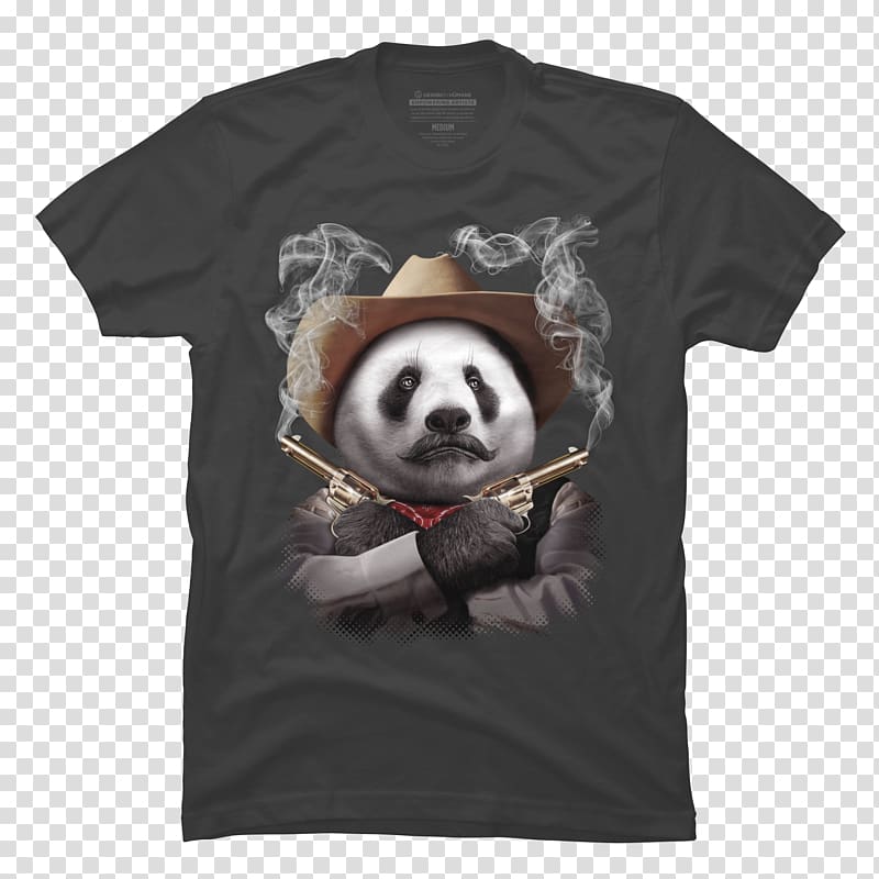 Giant panda T-shirt Bear Red panda Cuteness, hand-painted panda transparent background PNG clipart