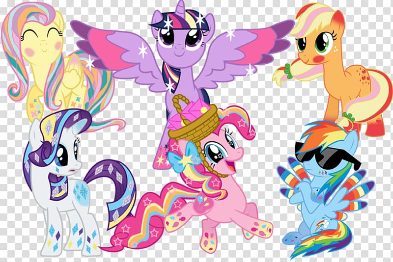 Pony Power, rainbow transparent background PNG clipart