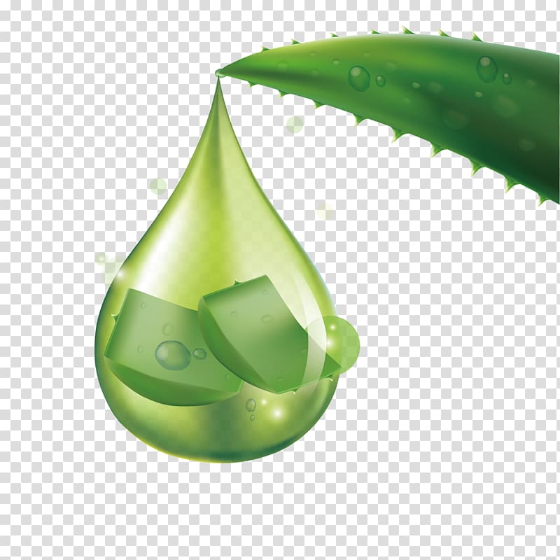 aloe vera dew, Aloe vera Euclidean Skin care Cosmetics, Aloe drop of essential oil material transparent background PNG clipart