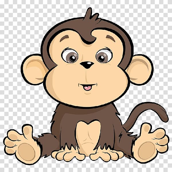 Monkey Cartoon Drawing , baby animals transparent background PNG clipart
