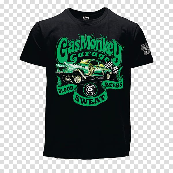 T-shirt Gas Monkey Garage Poster Blood, Sweat, Beers Logo Font iPhone, T-shirt transparent background PNG clipart