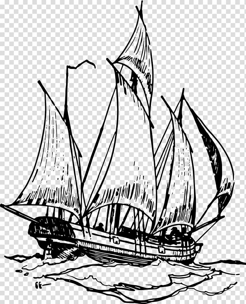 Drawing Sailing ship Boat , pirates ship transparent background PNG clipart