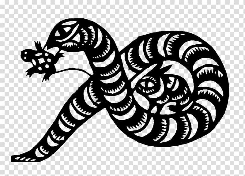 Snake Black and white Vecteur Papercutting, snake transparent background PNG clipart