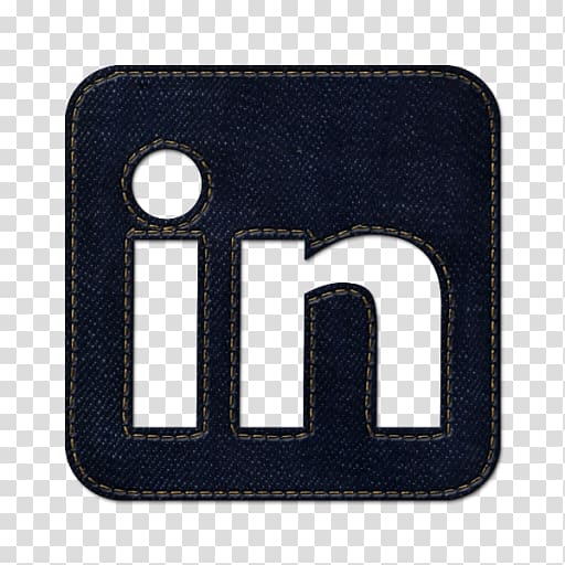 LindIn denim patch illustration, symbol brand font, Linkedin square 2 transparent background PNG clipart
