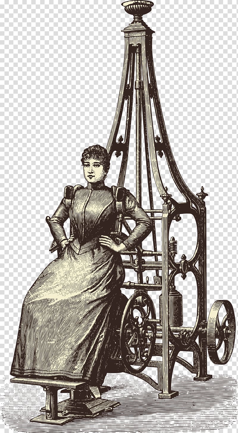 Exercise equipment Fitness centre Physical exercise Exercise machine, Hand-painted medieval Europe women and machines transparent background PNG clipart