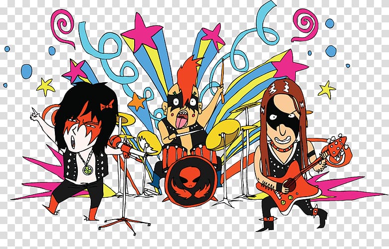 Cartoon Musical ensemble Rock music, Jazz drum show transparent background PNG clipart