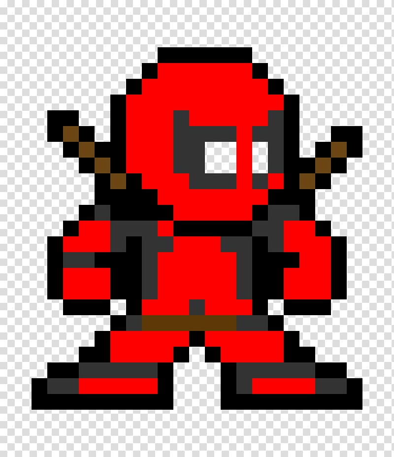 Deadpool Deathstroke Pixel art Drawing, 8 ball pool transparent background PNG clipart